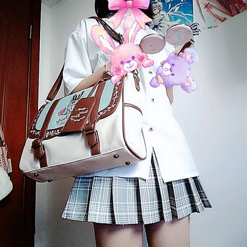 

Japan Lolita Tea Party School Girl Satchel Bag Totes Versatile Messenger Bag