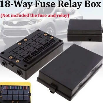

Car 18-way Blade Fuse Holder Car Automotive Insurance+10-way Relay Socket Box Dust-proof For Automotive Marine Car Truck Marine