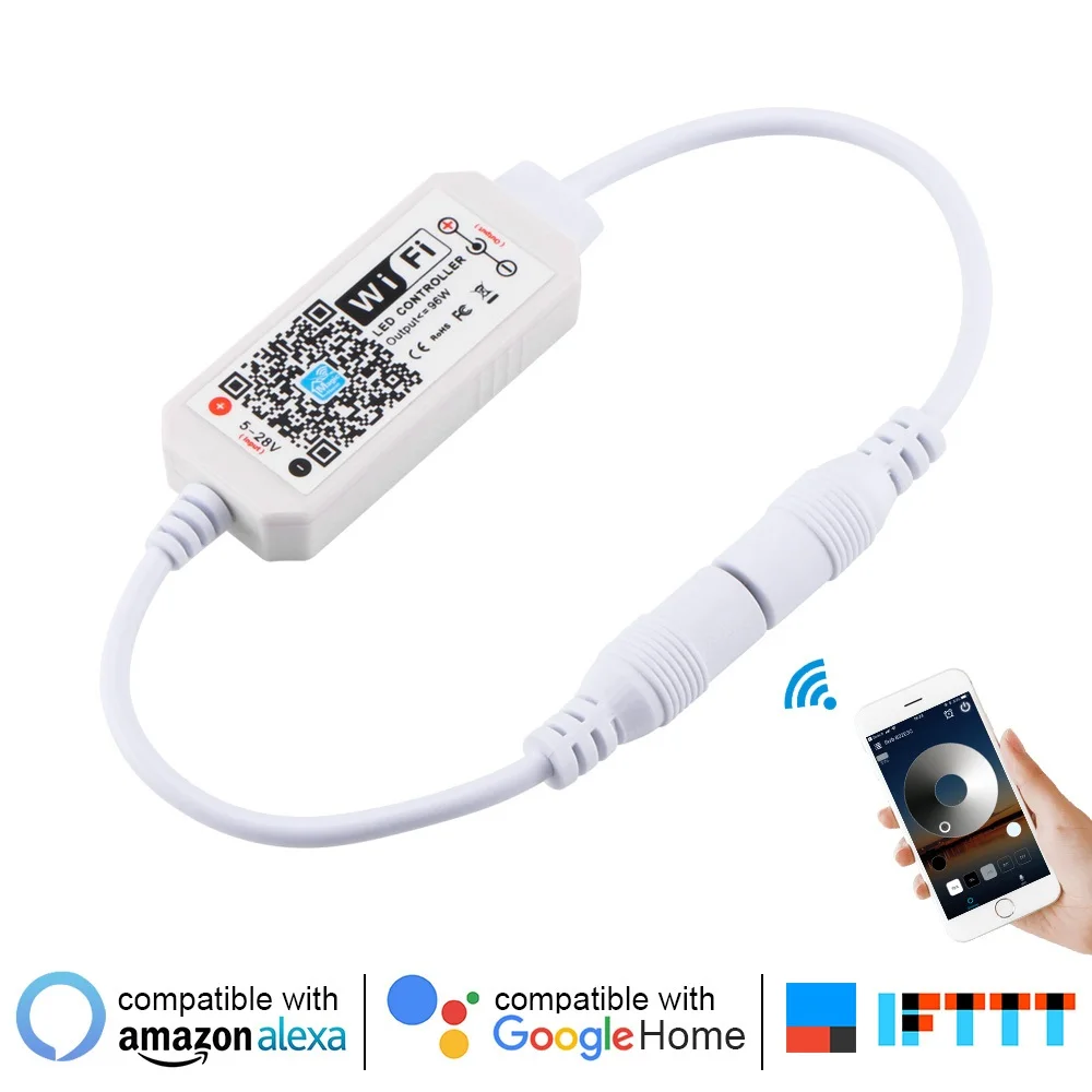 Eekhoorn ontwikkeling Allemaal LED WIFI Dimmer Controller Dimmable Magic Home Pro Control work with Alexa  Google Home IFTTT WIFI Switch For 5050 5630 LED Strip|RGB Controlers| -  AliExpress