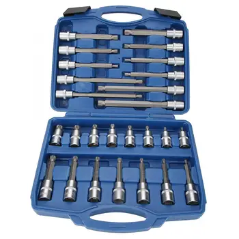

26Pcs Precision Star Socket Bit Holder Adapter 1/2" Drive Hand Repair Tool Set