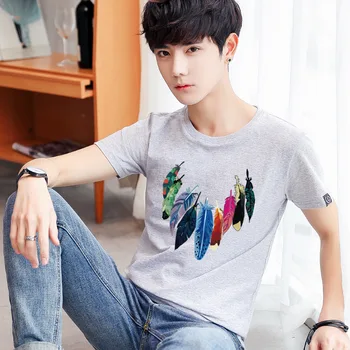 

Summer new women's street letter characters print loose short-sleeved T-shirt 56.02