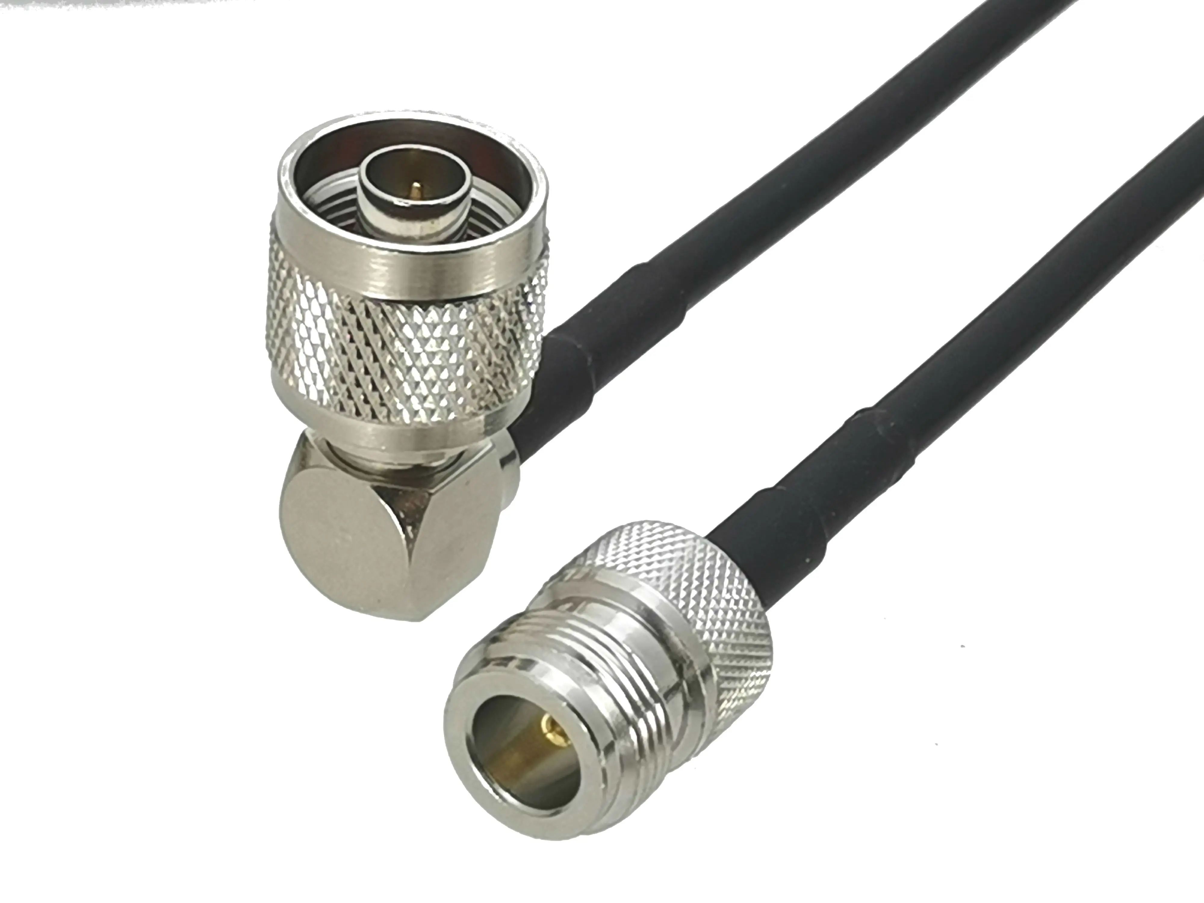

1Pcs RG58 N Female Jack to N Male plug Right angle Connector RF Coaxial Jumper Pigtail Cable For Radio Antenna 6inch~50M