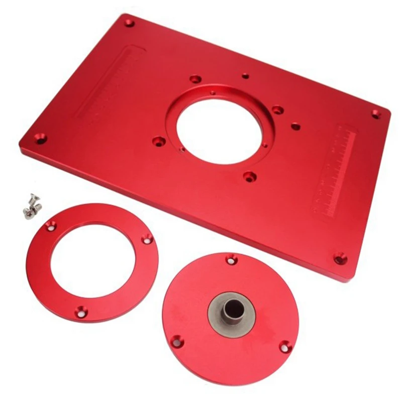 

ABUI-Aluminum Router Table Insert Plate 200X300X10Mm With Cover For Woodworking Engraving Machine Woodworking Diy