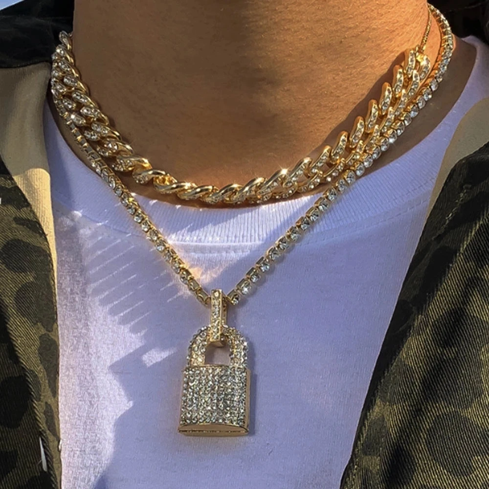 Cuban Link Chain Choker Necklace Hip 
