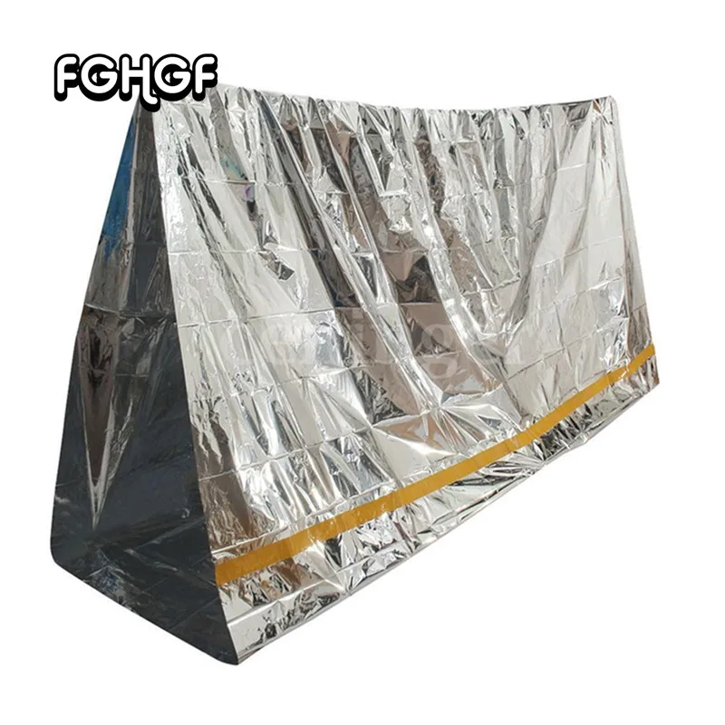 

1pcs Camping Portable Emergency Blanket First Aid Survival Rescue Curtain Tent Tools Outdoor Hiking Life-saving Foil Thermal Kit