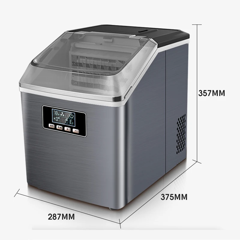 25kg Ice Maker HZB-20G-C/HZB-20F Commercial Milk Tea Shop Small Home Bar Ice Cube Making Machine Quick Ice Maker 220v 5