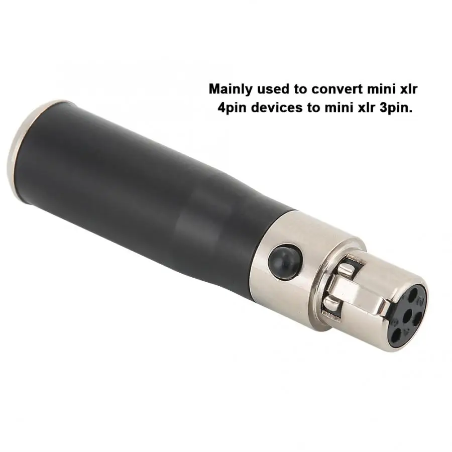 Разъем 2 шт. Mini XLR 3pin штекер для Mini XLR 4pin женский корпус из цинкового сплава аудио адаптер разъем динамик терминал