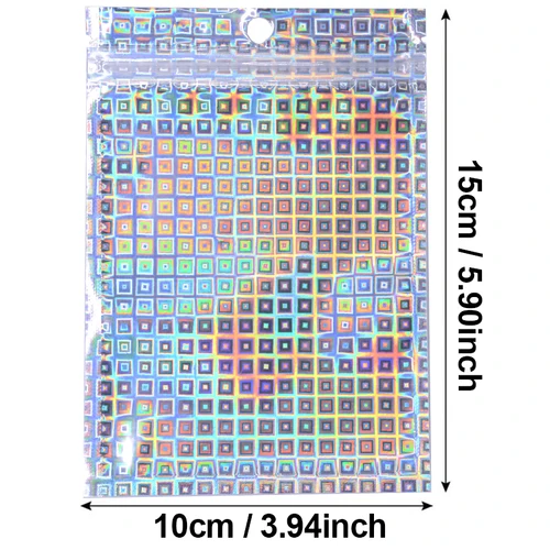 최신 100/50 개 도매 핑크 골드 블루 Holigraphic 3D 가짜 속눈썹 포장 가방 보석 선물 속눈썹 Baggies 상자 4