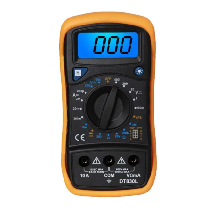 DT850L Ручной цифровой мультиметр с ЖК-дисплеем 1999 отсчетов AC/DC тестер Амперметр 18DEC31