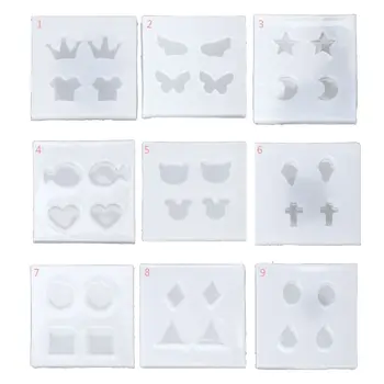 

Jewelry Mold Silicone Round Oval Square Shape DIY Stud Earring Epoxy Resin Mold