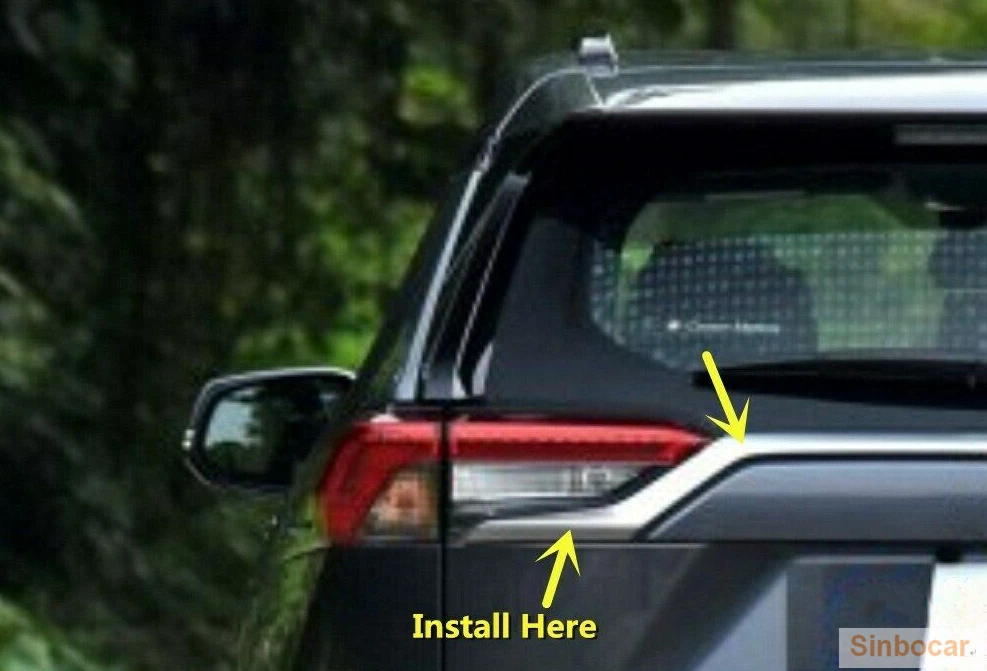 Задняя дверь багажника верхняя крышка молдинги ворота U форма полосы крышка отделка для Toyota RAV4