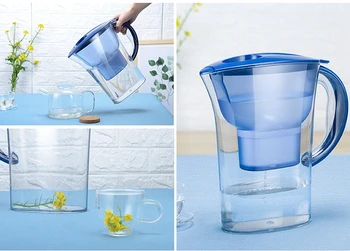 

2.5L Water Purification Jug Water Purifier Filters Healthy Mineral Water Lonizer Activated Carbon Filtered Pot Household Kitchen