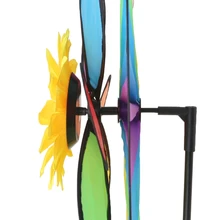 Игрушки в виде ветряной мельницы для детей, украшения сада, цветы, красочные, на открытом воздухе, Спиннер E65B