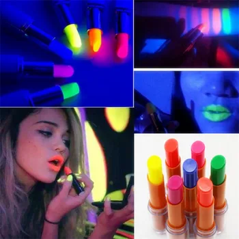 

NEW 6 Colors Noctilucent Lipsticks Makeup Shiny Available Glow In The Dark Party Fluorescent Luminous Lip Stick Beauty Cosmetics