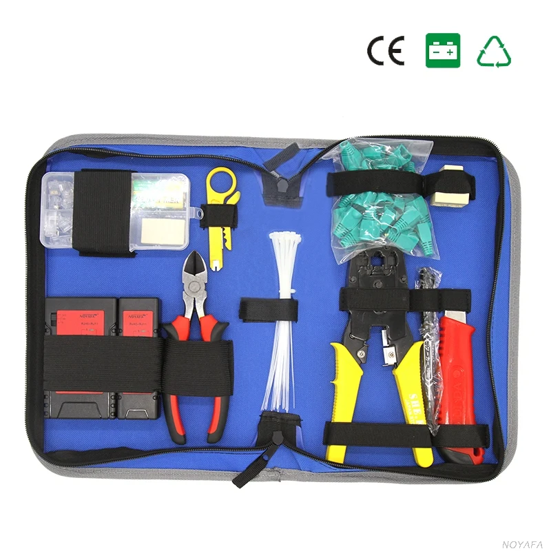 

NOYAFA NF-1301 NEW network toolkit cable tester for RJ45 RJ11 Wire stripper utility knife and cable tie