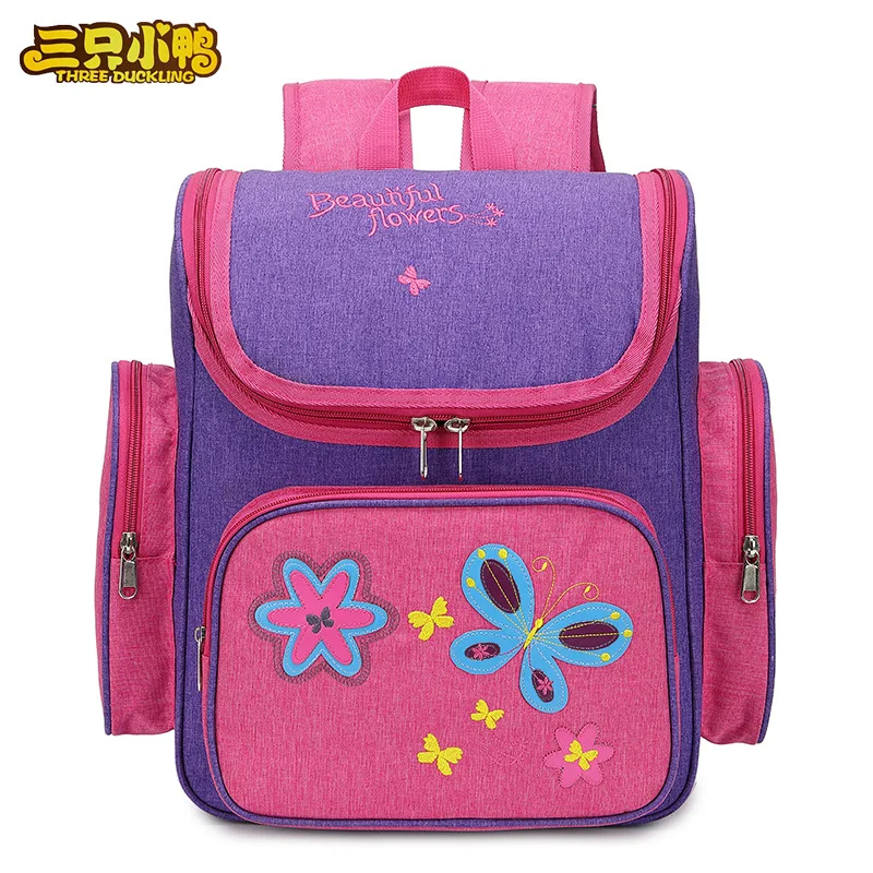 

Three Little Ducks Brand Schoolbag for Elementary School Students CHILDREN'S School Bags Women's 1-5 Grade Shoulder Spine-Backpa