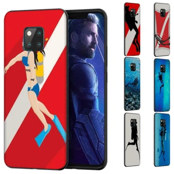 

Soft Phone Shell case for Huawei Mate 10 20 30 Pro Mate 10 20 30 Lite 20 30 Case Diver