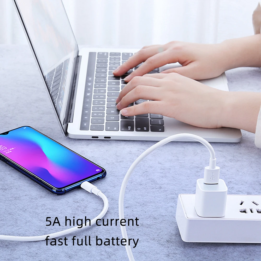 FDBRO 5A type C USB кабель супер быстрый зарядный кабель для samsung huawei Xiaomi Oneplus type C порт прочный шнур для передачи данных