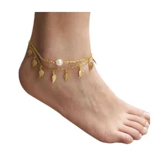 Европа и Америка стиль ноги украшения алиэкспресс Лидер продаж хипстер лист жемчуг браслет на ногу с кисточками F205