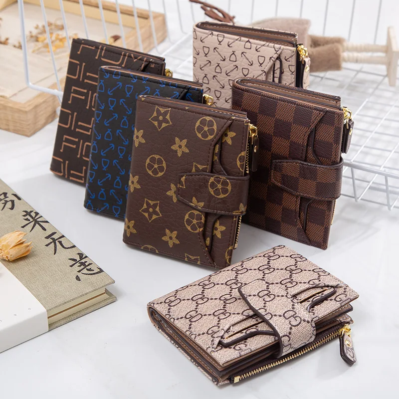 

2019 Women's Short Wallet Europe And America Fashion MEN'S Wallet Card Bit More Driving License Purse Fashion