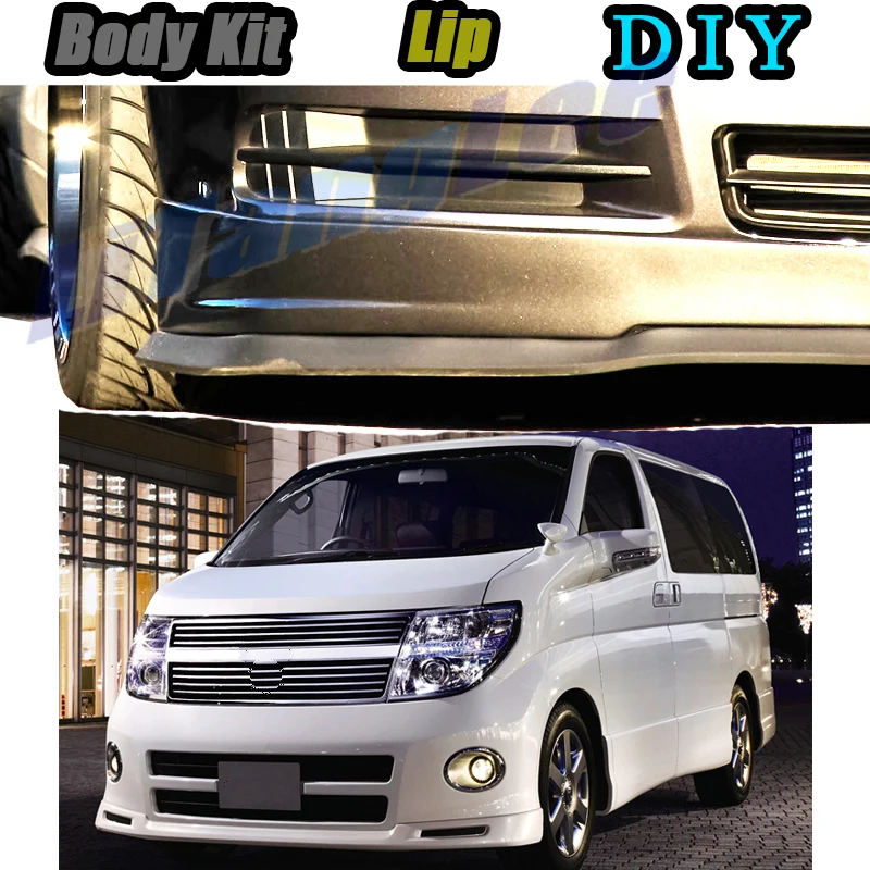 3M Bumper Lip Deflector Front Skirt For Nissan Elgrand For Isuzu Fargo Filly demo