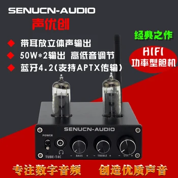 

Sound Creation 50w Have A Fever Amps Power Amplifier Front Gallbladder Back Shi Gong Fang Front 6j4 Electron Tube Bluetooth