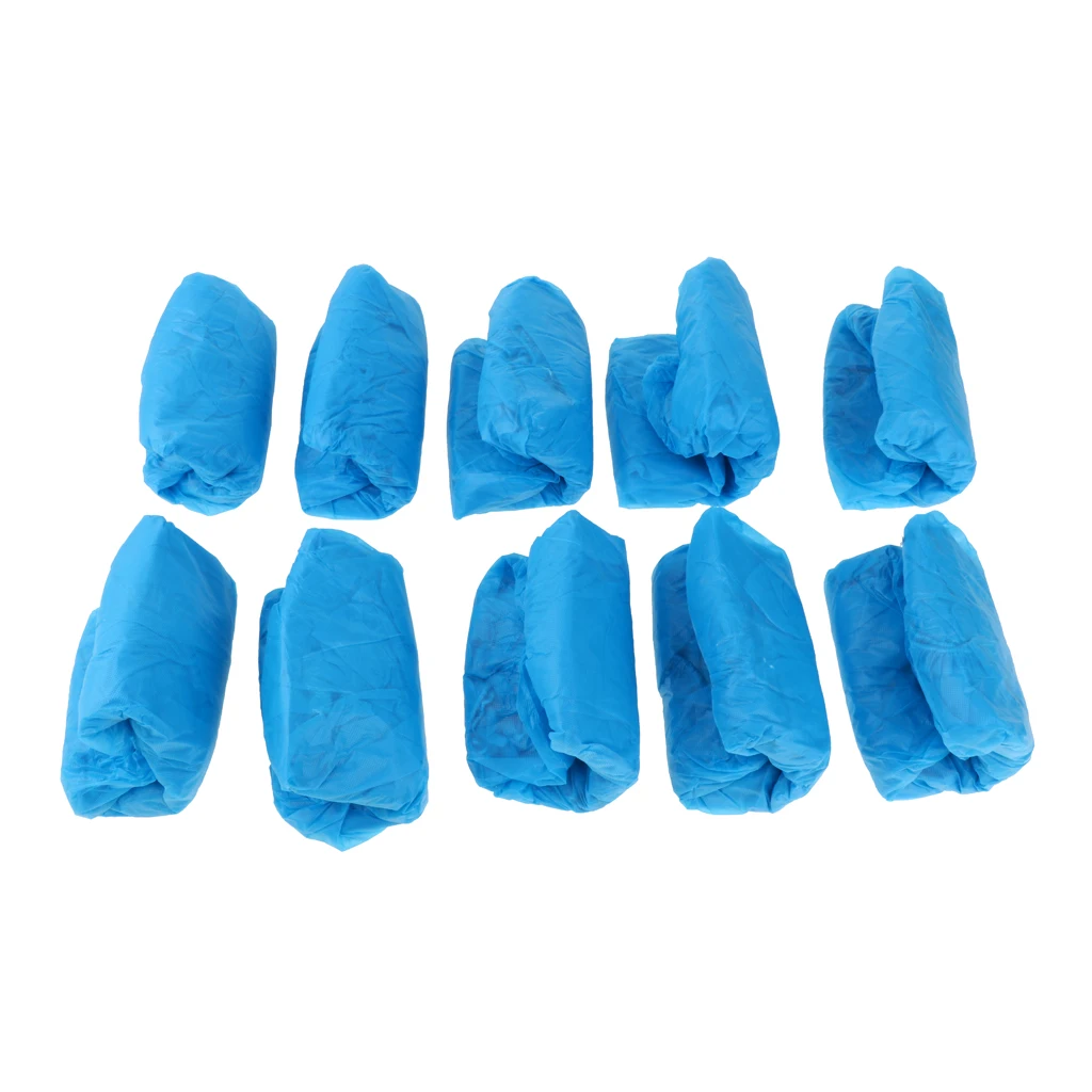 Lot De 100 Surchaussures Jetables Antidérapantes Dukal - Modèle Premium, Couleur Bleue, Neuf