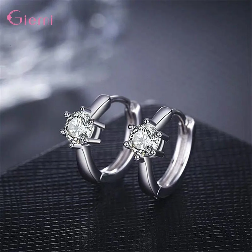 

Женские серьги из серебра 925 пробы, с фианитами