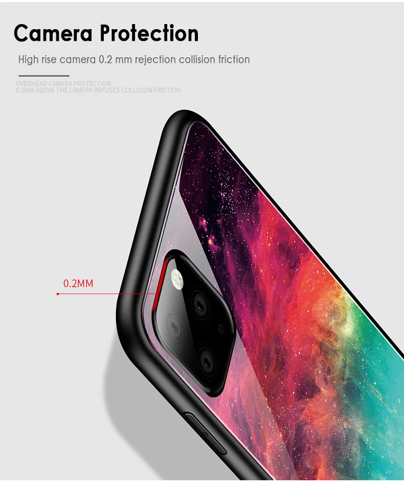 Чехол из закаленного стекла с мраморным узором для Apple iPhone 11 Pro Max 5 8 дюйма 6