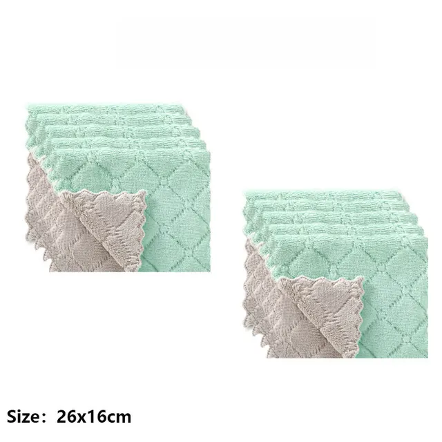 Micro Fiber Cleaning Cloth Rags Water Absorption Non-Stick Oil Washing ...