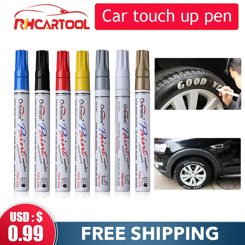White Waterproof Car Wheel Tire Oily Mark Pen Rubber Permanent Paint Graffiti