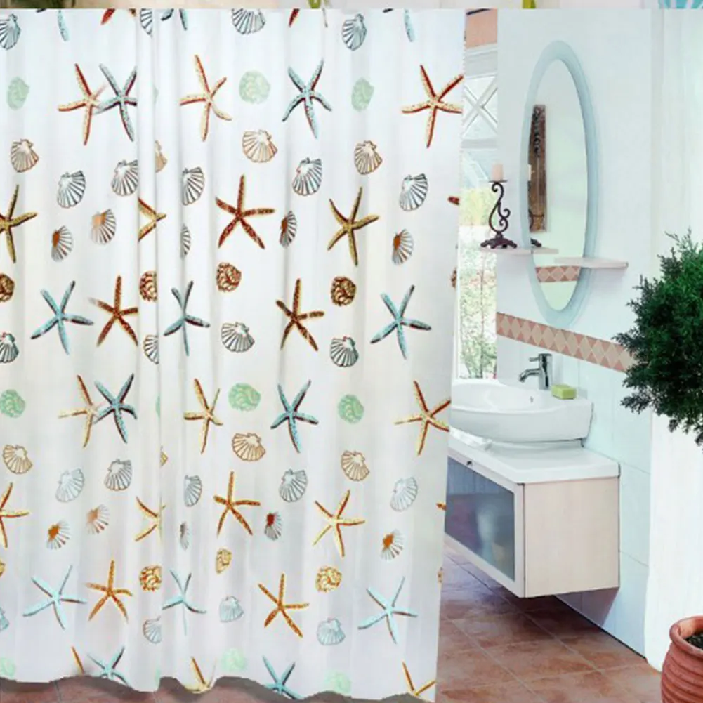 Морская звезда занавес набор роскошный душ занавес Подсолнух водонепроницаемый домашний Декор 3D полиэстер тема ванная комната Tarfish - Цвет: starfish