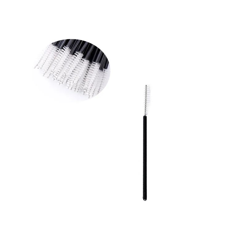 

Disposable Make Up brushes Cosmetic Eyelashes Black and Transparent Eyebrow Brush Escovinha Para Sobrancelhas Preta e Transpare