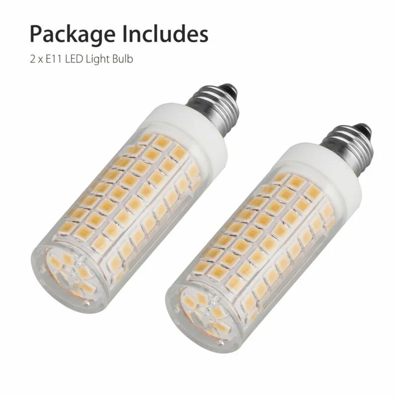 

2*E11 LED Light Bulb 102-2835 Dimmable Ceiling Fans Lights Lamp AC 110V-120V 9W Home Room Decorations