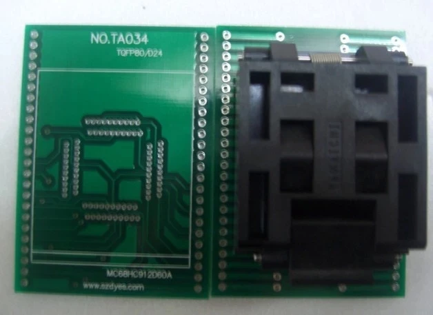US $111.60 Original YAMAICHI IC Test Seat MC68HC912D60A Burning Programme NOTA034 TQFP80 Socket Adapter