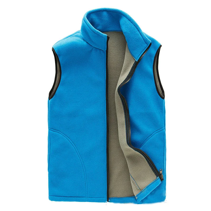 NUONEKO/мужской и женский туристический жилет на открытом воздухе, зимняя теплая флисовая куртка без рукавов, альпинистские рыболовные спортивные жилеты, жилеты VM01 - Цвет: Women Blue