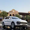 1:32 Cayennes Turbo SUV Alloy Car Model Diecast Metal Toy Vehicles Car Model Collection Simulation Sound and Light Children Gift 2