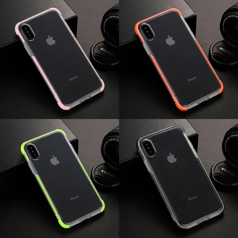 Ударопрочный тонкий мягкий прозрачный чехол из ТПУ для телефона Apple iPhone X XR XS Max 8 7 6