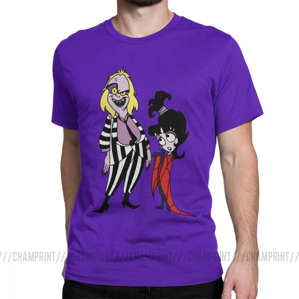 Beetlejuice Lydia Group футболка мужская мода хлопок футболка с круглым вырезом короткий рукав Футболка классические топы - Цвет: Фиолетовый