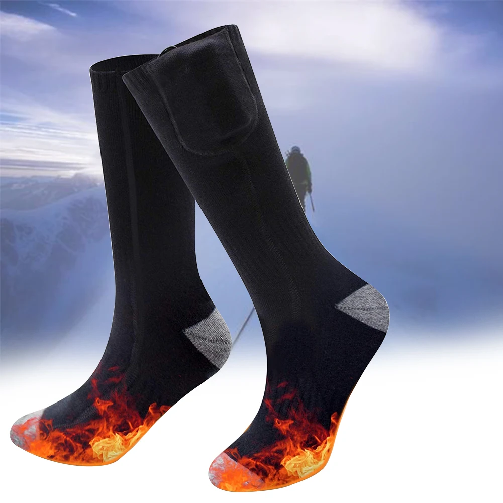 Heated Socks Cold Resistant Winter Skiing Unisex Double Side Safe Electric With Remote Control Outdoor Thermal Sports