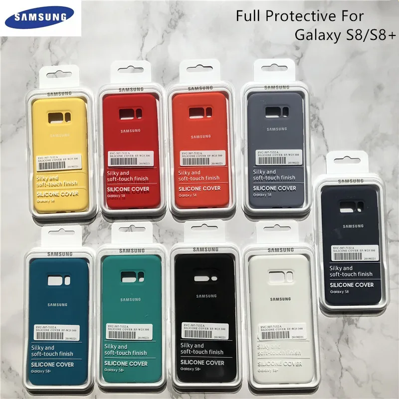 Оригинальный чехол для Samsung Galaxy s8 s8plus S8 + закрытый силиконовый мягкий на ощупь