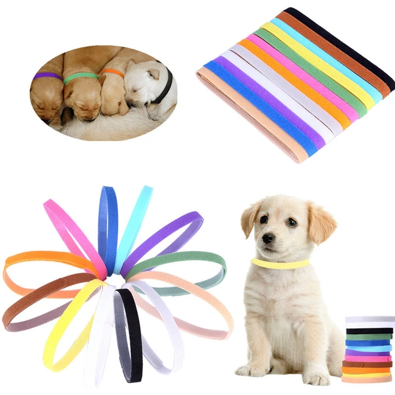 Dog Cat Collars, 12 Colors Puppy Id Doublesided Soft Adjustable Bands
