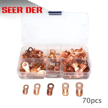 

70pcs Copper Battery Cable Connector Terminal Open Lugs Wire Terminals Mayitr OT-10A OT-20A OT-30A OT-40A OT-50A