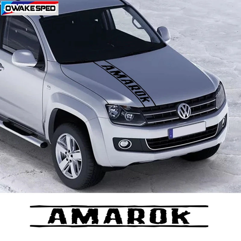 Pick Up Styling OFF ROAD Sticker For Volkswagen-Amarok Car Hood Bonnet Stripes Sport Auto Engine Cover Decor Vinyl Decals (2)