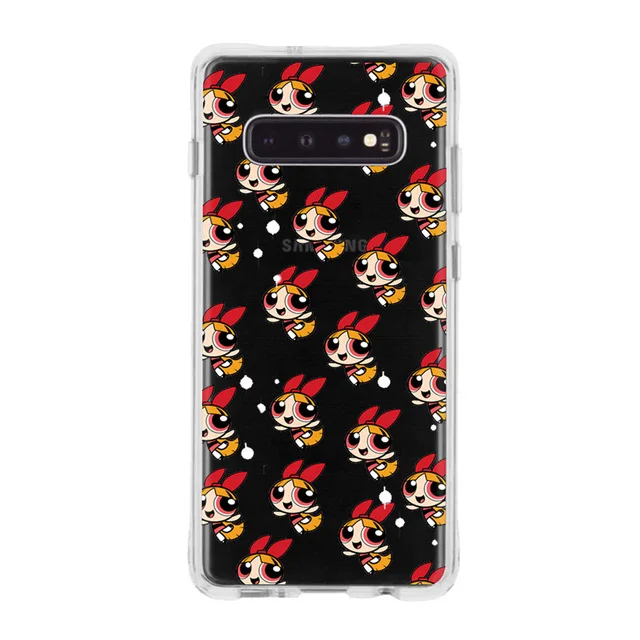 Милый цветочный мультфильм Powerpuff девушки подарки фрукты чехол для телефона для samsung S10 S8 S9 A6 A8 Plus S7 S6 edge Мягкий ТПУ чехол