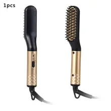 Мужская многофункциональная прямая расческа для волос, расческа для бороды, расческа для укладки волос, расческа для волос, Керамический выпрямитель для волос