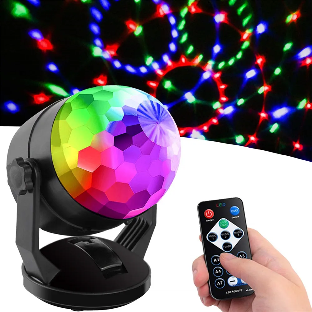 Portable Sound Activated Party Lights Battery Powered/USB Plug in Strobe Stage Par Light for Car Room Dance Parties Xmas Wedding Portable Sound Activated Party Lights Battery Powered/USB Plug in Strobe Stage Par Light for Car Room Dance Parties Xmas Wedding