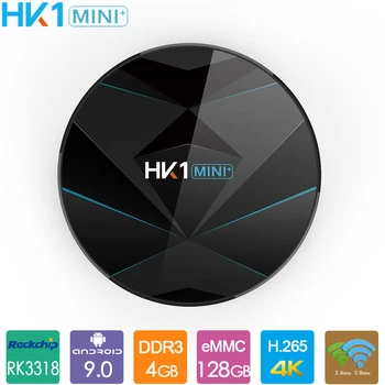 

HK1mini Plus Android 9.0 TV BOX Rockchip RK3318 TV Box 4GB 32GB/64GB/128GB Dual WiFi BT4.0 4K Media Player HK1 mini+ Set Top Box