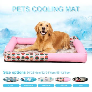

Pet Dog Cooling Mat Pet Sleeping Mat Bed Mats For Dog Cat Puppy Cold Silk Ice Silk Summer Cooling Bed Cushion