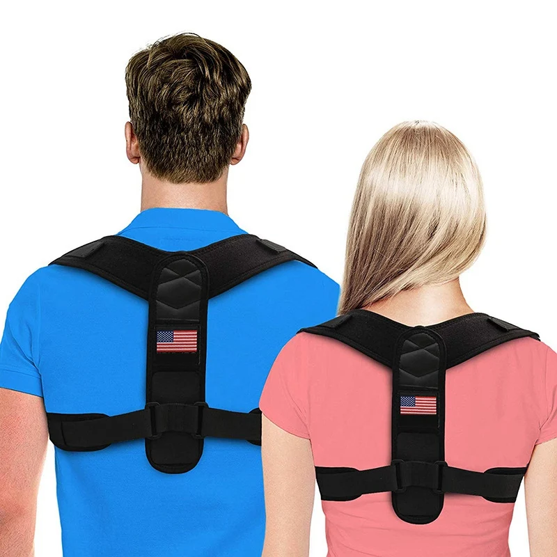 Men Women Brace Support Belt Adjustable Breathable Clavicle Spine Back Shoulder Lumbar Anti-Humpback Back Posture Corrector